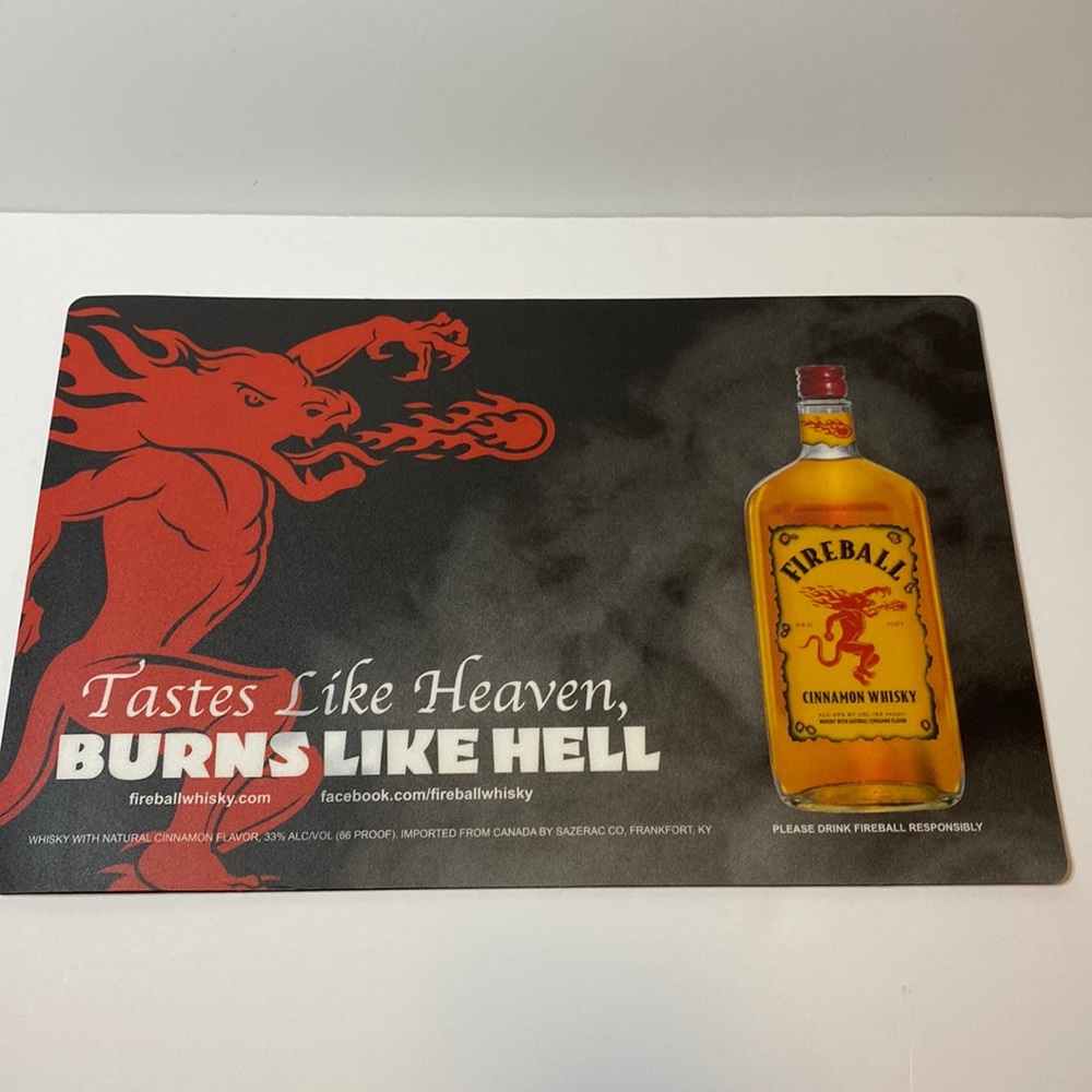 Fireball large mouse pad/bar mat NEW!